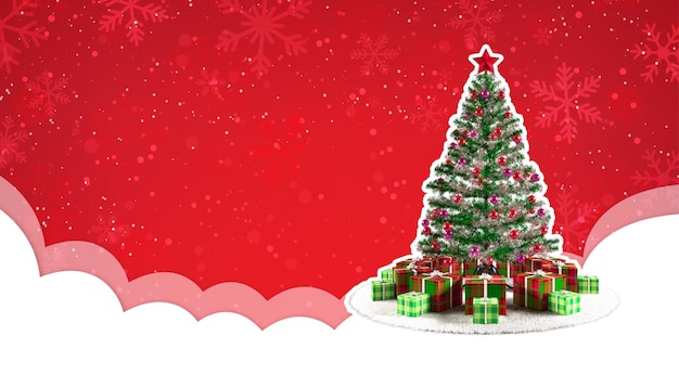 Merry Christmas Wallpaper, ready for your design. 3d rendering