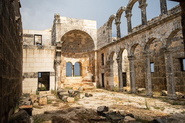 Mersin Turkey August 10 2021 Uzundzhaburch ancient city ruins in Mersin province