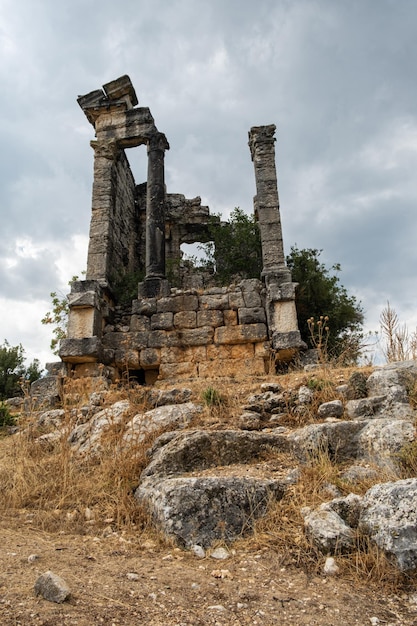 Mersin Turkey August 10 2021 Uzundzhaburch ancient city ruins in Mersin province