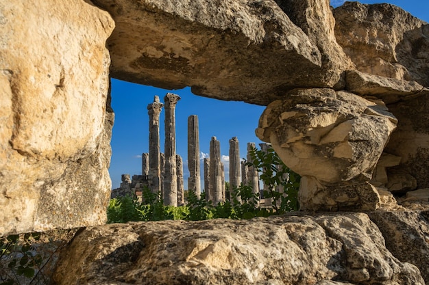 Mersin Turkey August 10 2021 Uzundzhaburch ancient city ruins in Mersin province