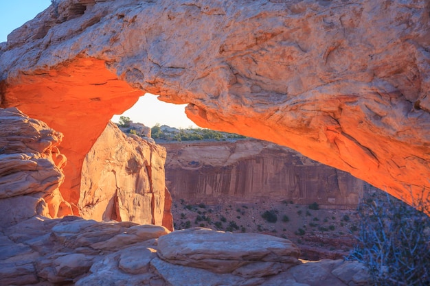 Mesa Arch at Sunrise in Winter, Canyonlands NP, USA