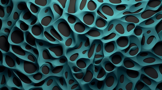 Mesmerizing 3d Wallpaper With Organic Biomorphic Forms