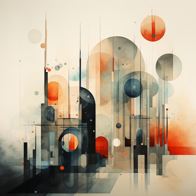 Mesmerizing abstract illustrations with geometric shapes