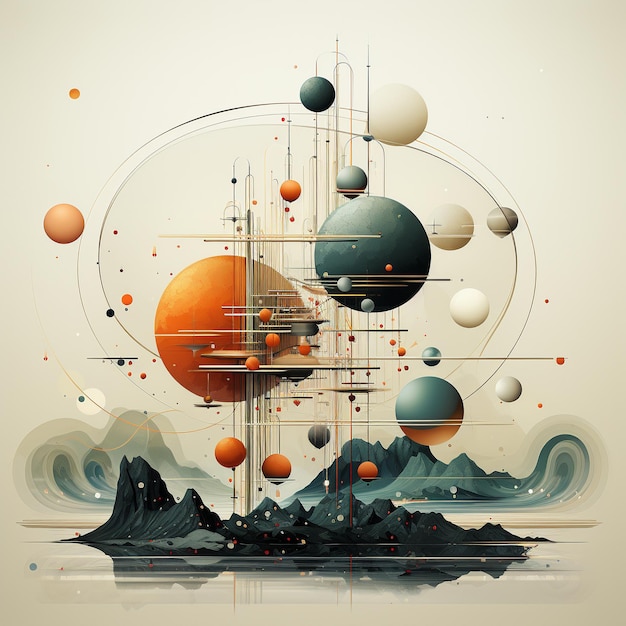 Mesmerizing abstract illustrations with geometric shapes