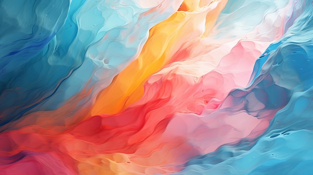 Mesmerizing abstract painting with vibrant seamlessly blended colors