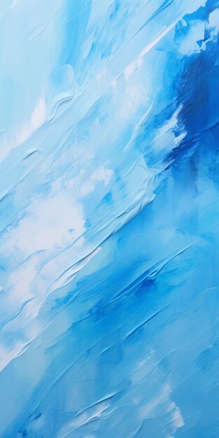 Mesmerizing Blue Abstract Painting With Impasto Brushstrokes