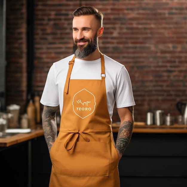 Photo a mesmerizing chef apron design