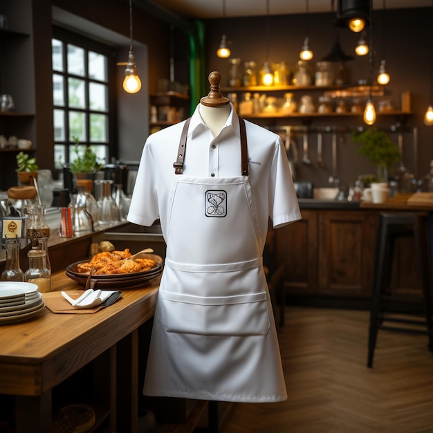 Photo a mesmerizing chef apron design