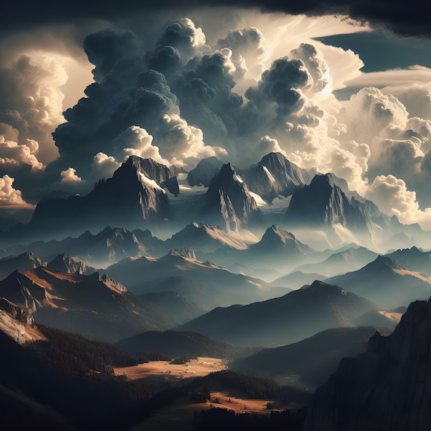 Mesmerizing Cloudscape Captivating Natures Canvas in High Quality Stock Images