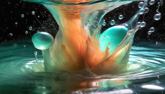 Mesmerizing Colliding Droplets Creating Beautiful Visual Impact