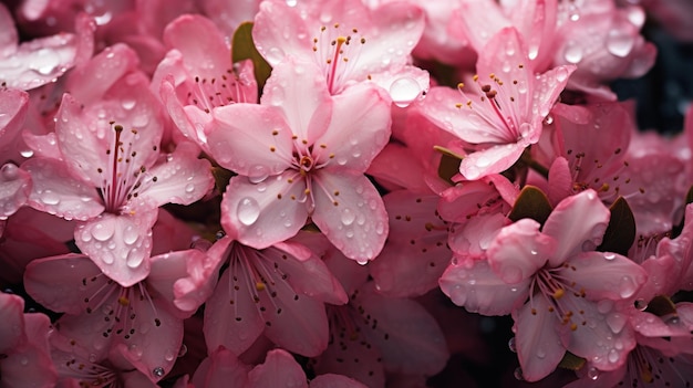 Mesmerizing Display of Color and Texture with Rattled Large Rhododendron Blossoms AI Generated