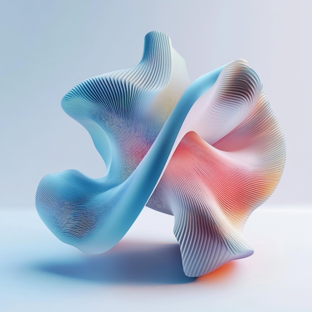 Mesmerizing Holo Flow Abstract 3D Sculptures of Fluid Elegance and Digital Harmony