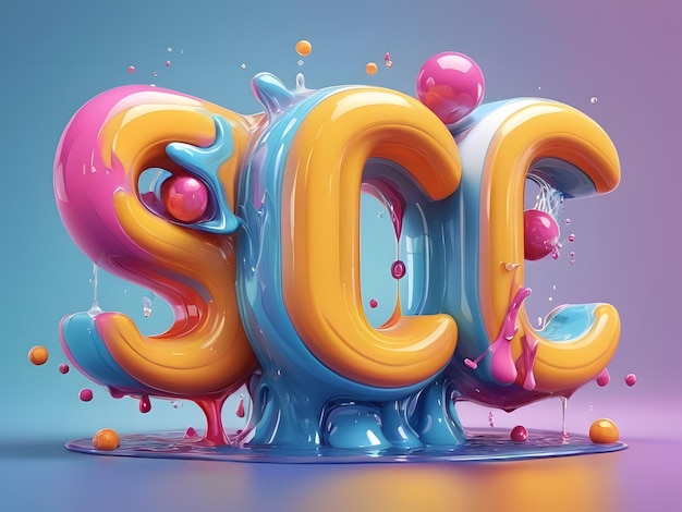 Mesmerizing Liquid 3D Fonts A Creative Typography Collection for Modern Design Generative AI