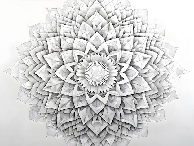 Photo mesmerizing mandala a meditative journey of intricate geometric