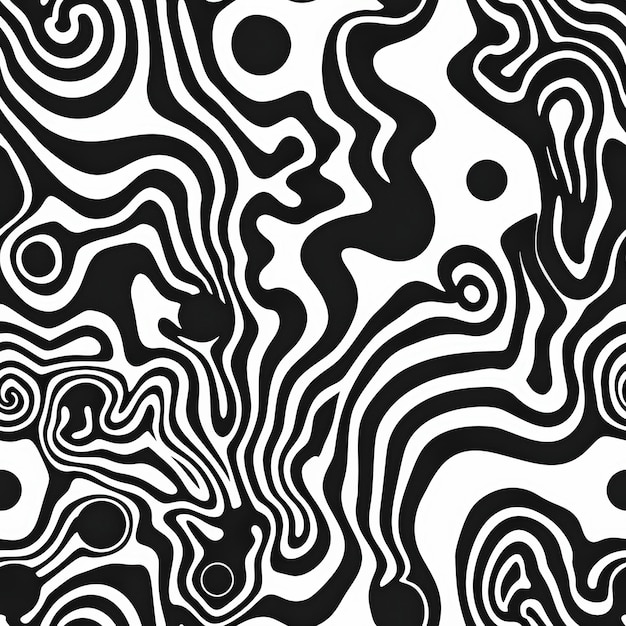 Mesmerizing Monochrome Marbling A Captivating Abstract Composition