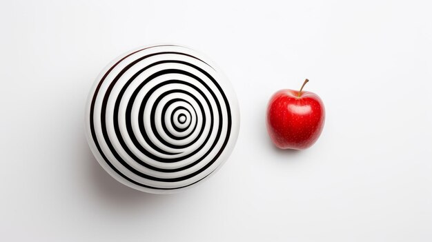 Mesmerizing Optical Illusion Red Apple On White Background