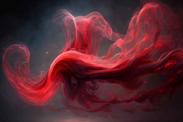 The mesmerizing red danced gracefully against the pitchblack backdrop