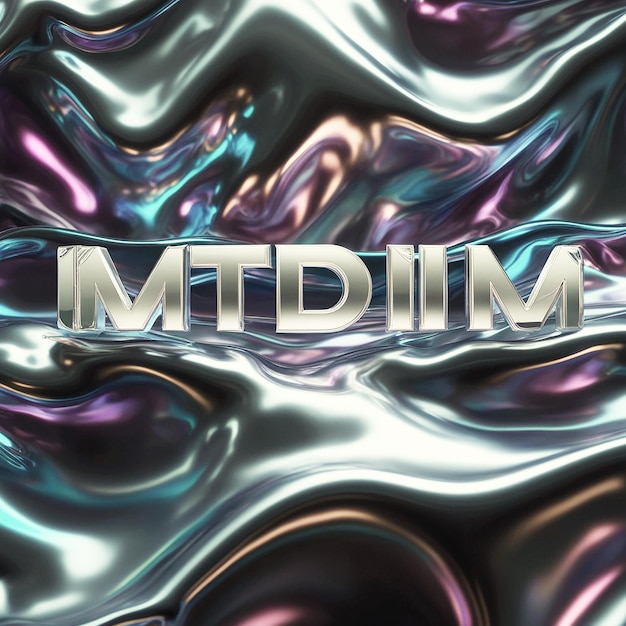 A mesmerizing text effect overlays a metallic