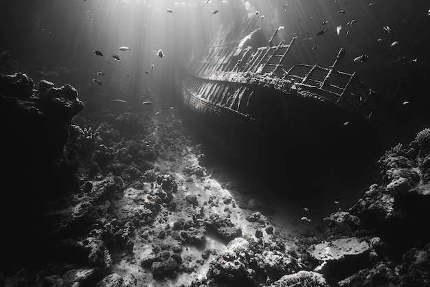 Photo mesmerizing underwater world scene