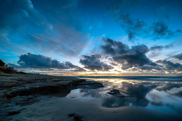 Mesmerizing view of sunrise on the Sunshine Coast, Queensland, Australia, Covid-free region