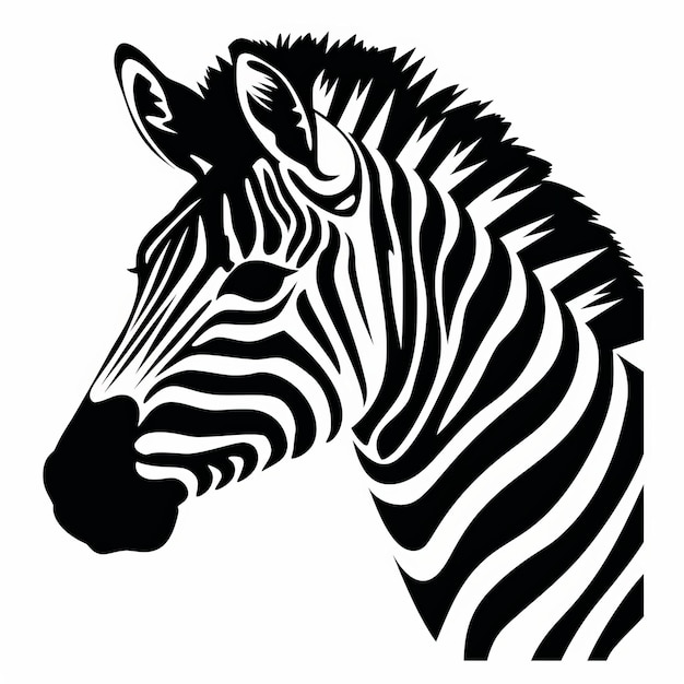 Mesmerizing Zebra Head Outline Clipart For Manapunk Designs