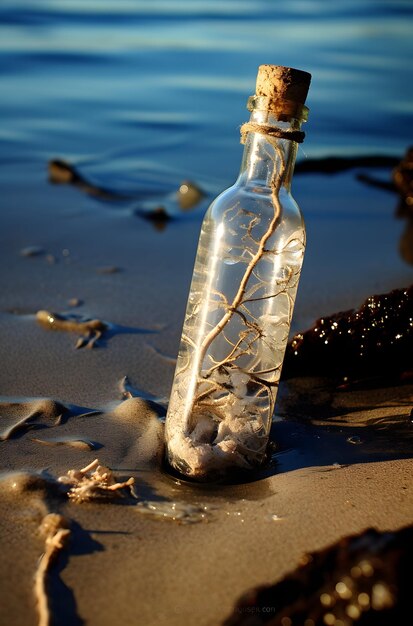 Photo message in bottle