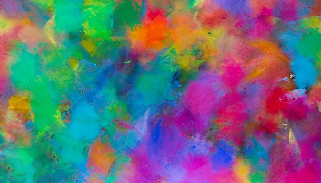 A Messy colorful background artistic paint brush strokes on canvas colorful background