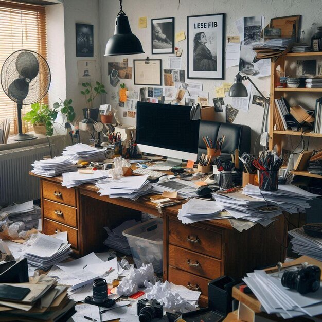 Photo messy office