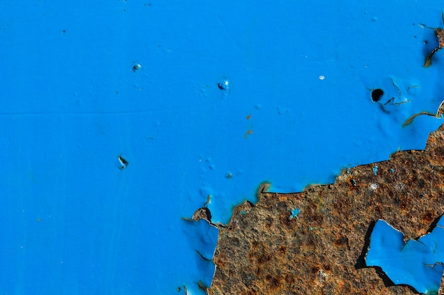 Metal blue grunge old rusty scratched surface texture 