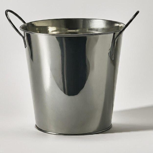 Photo a metal bucket with a handle that says quot no handles quot on it