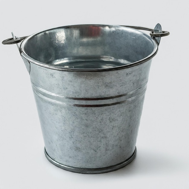 a metal bucket with a handle that says quot no one quot on it