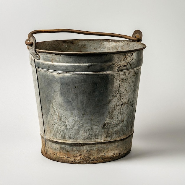 a metal bucket with a handle that says quot no rust quot on it