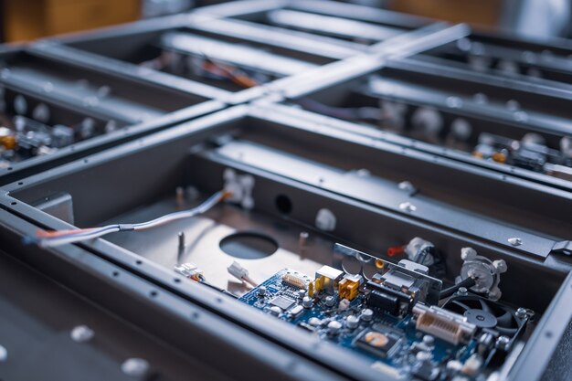 Metal components and microcircuits blanks in laboratory