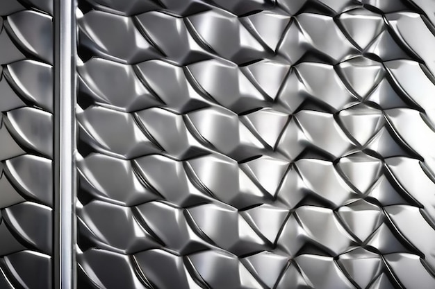 Metal diamond plate in silver color for background