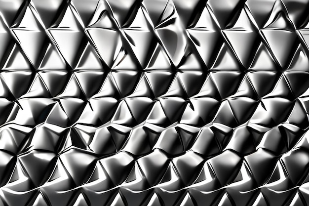 Metal diamond plate in silver color for background