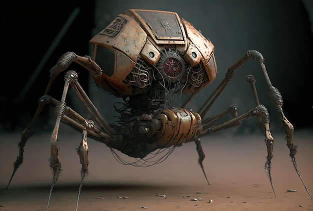 A metal recycling robot spider