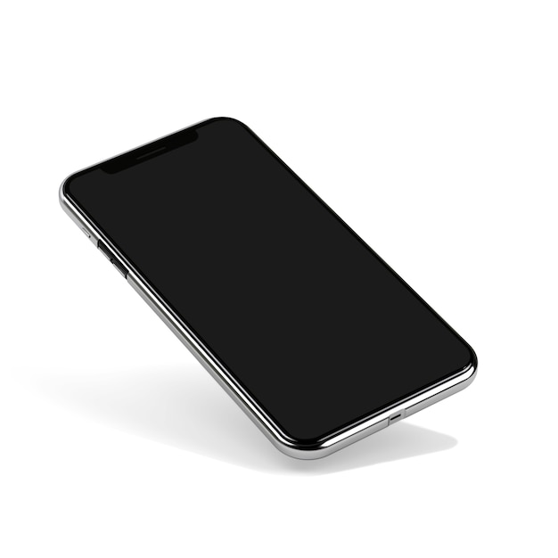 Metal smartphone Mock-up isolated