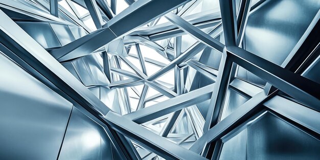 Metal Structures Abstract Art AI generated illustration