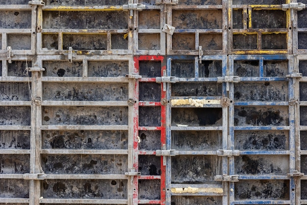 Metal structures construction of a multistorey house or a shopping center