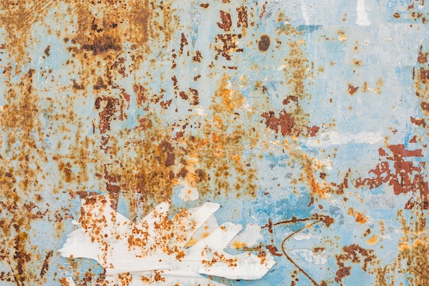 Photo metal surface with aged paint and rust