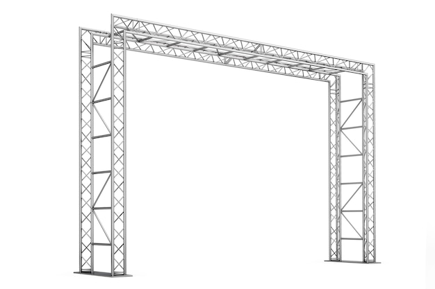 Metal Truss Construction on a white background. 3d Rendering