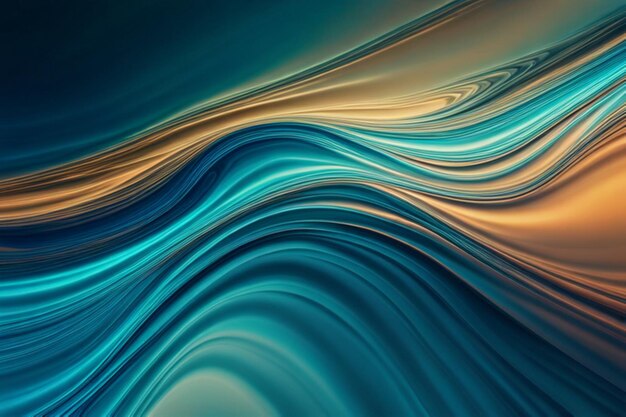 Metallic blue colors blend and sway in an abstract fluid background