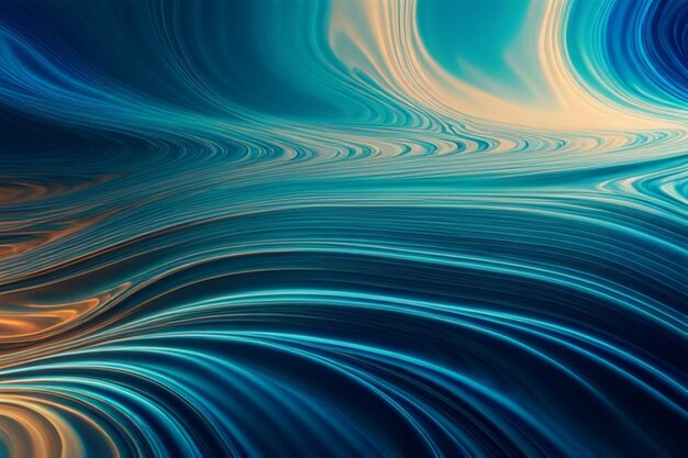 Metallic blue colors blend and sway in an abstract fluid background