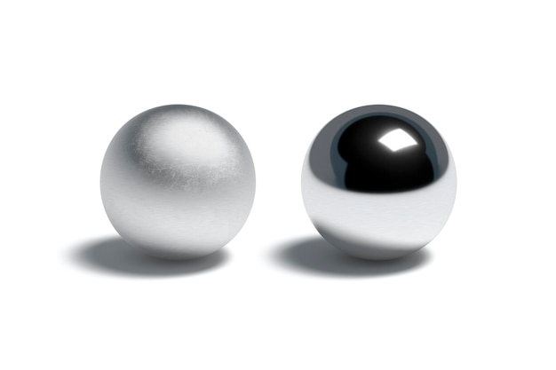 Metallic gloss and matte ball. Silver glossy and frosted geometrical form. Polished metal figure.