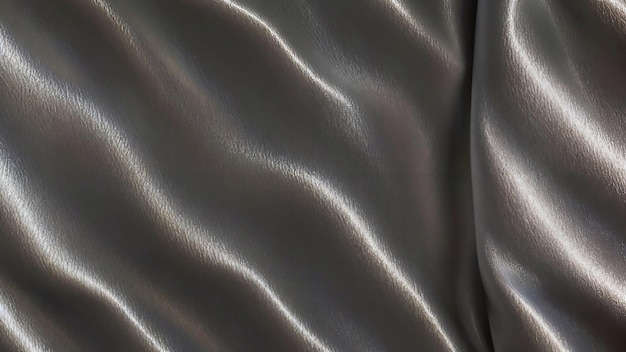 Metallic gray wavy fabric background design texture