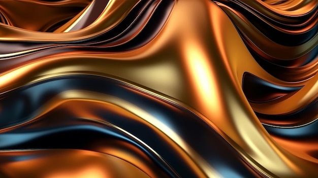 Metallic one of a kind wavy liquid establishment energize organize techgrade Creative resource AI Generated