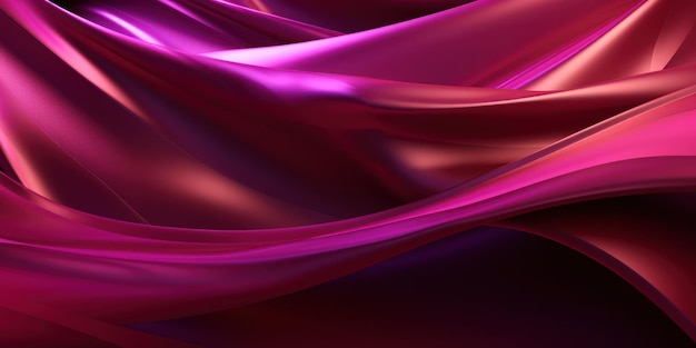 Metallic pink curves intertwine in a closeup abstract with a sleek modern vibe AI generative