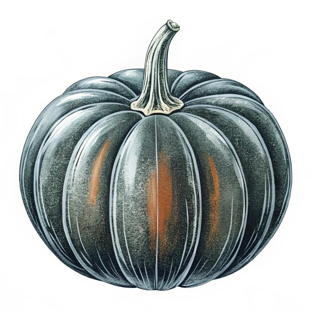 Photo metallic sheen pumpkin illustration