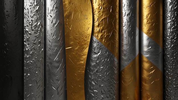 Photo metallic textures with gold and silver