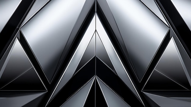 Metallic triangular silver background Shimmering Silver Triangles